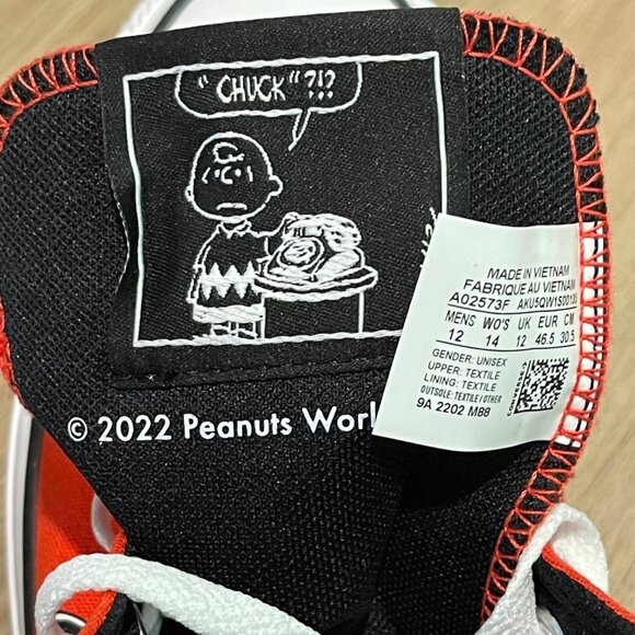 NWT Peanuts x Converse Chuck Taylor All Star High-Top Snoopy and Friends Unisex - Picture 6 of 9